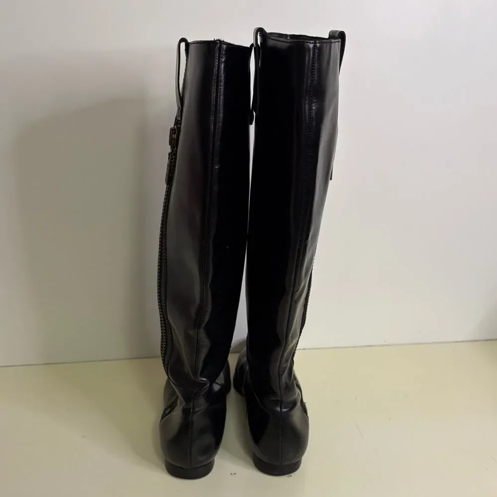 Michael Kors Brinks Leather Riding Boots sz 8.5